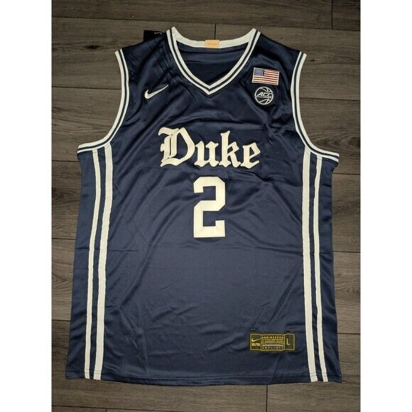Other - Cooper Flagg #2 Duke Dark Blue Elite Devils Stitched Jersey Men's Large